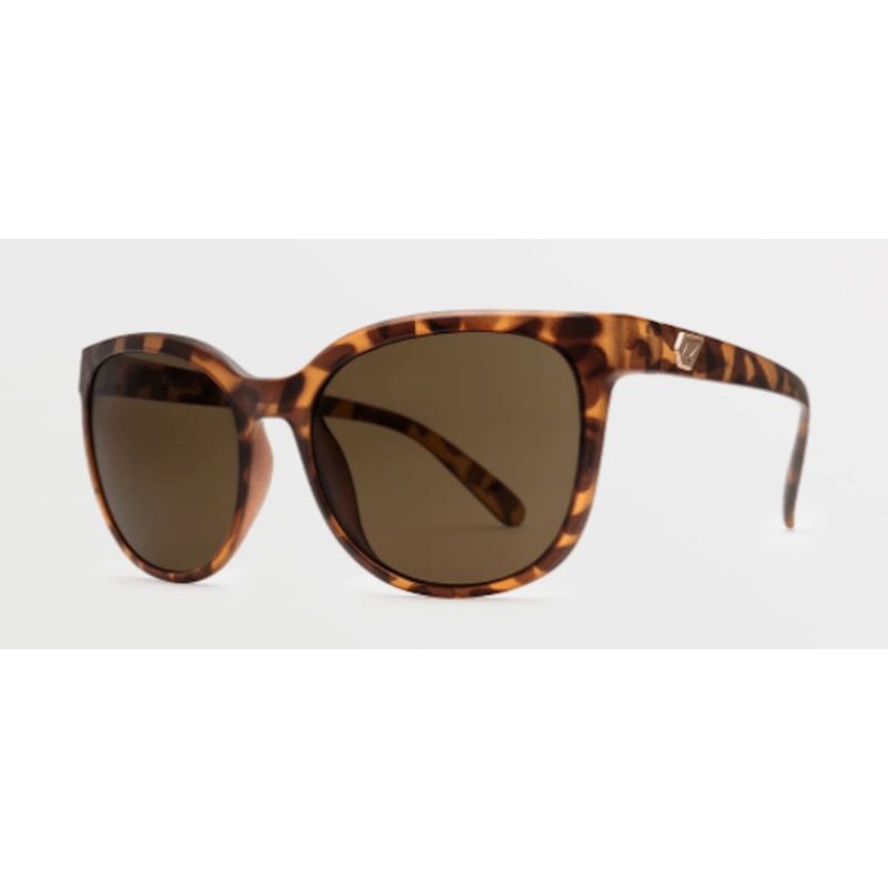 Volcom Garden Sunglass in Matte Tort with a Bronze lens