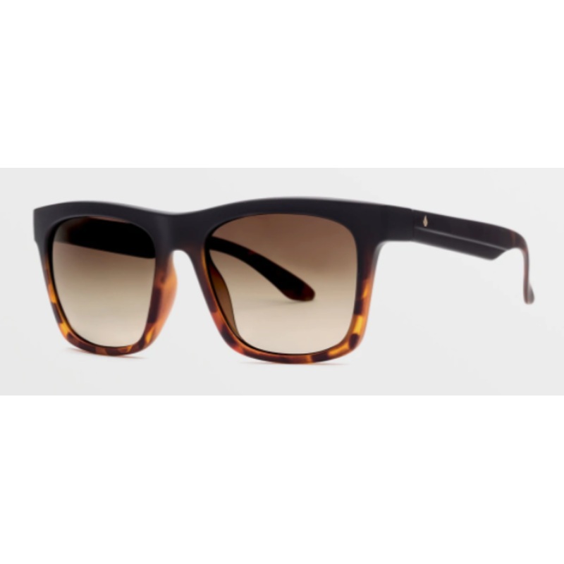 Volcom Jewel Sunglass in Matte Darkside with a Bronze Fade Polarized lens