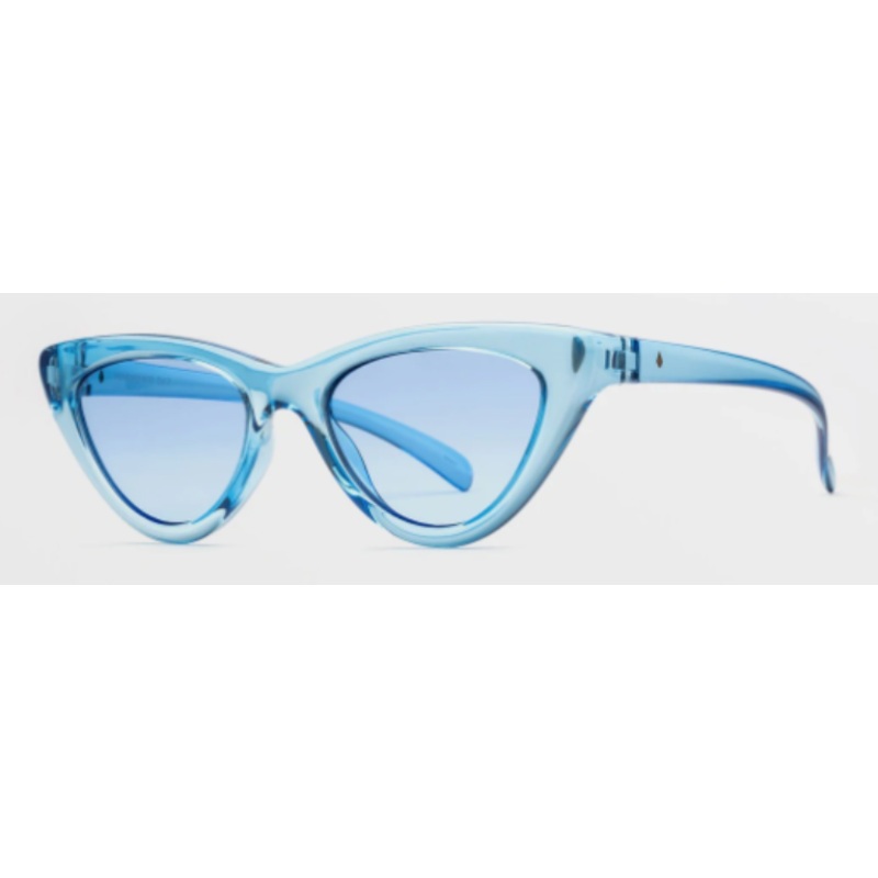 Volcom Knife Sunglass in Crystal Sky with a Blue  lens