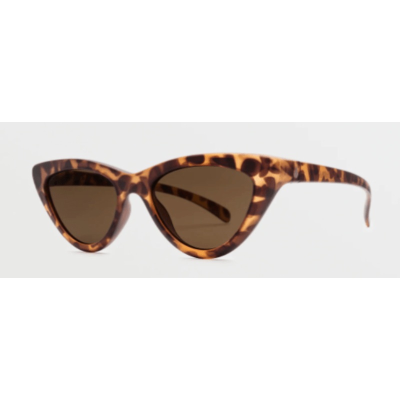 Volcom Knife Sunglass in Matte Tort with a Bronze lens