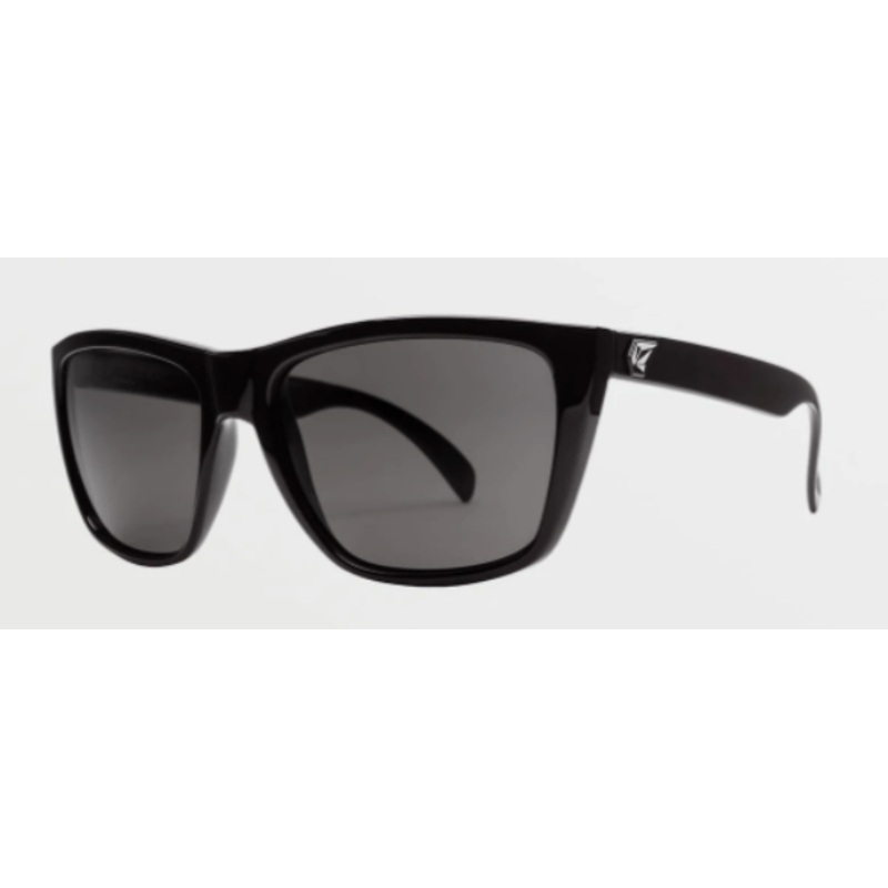 Volcom Plasm Sunglass in Gloss Black with a Gray lens