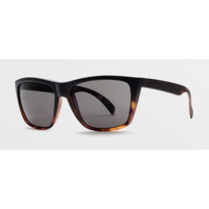 Volcom Plasm Sunglass in Matte Darkside with a Gray Polarized lens
