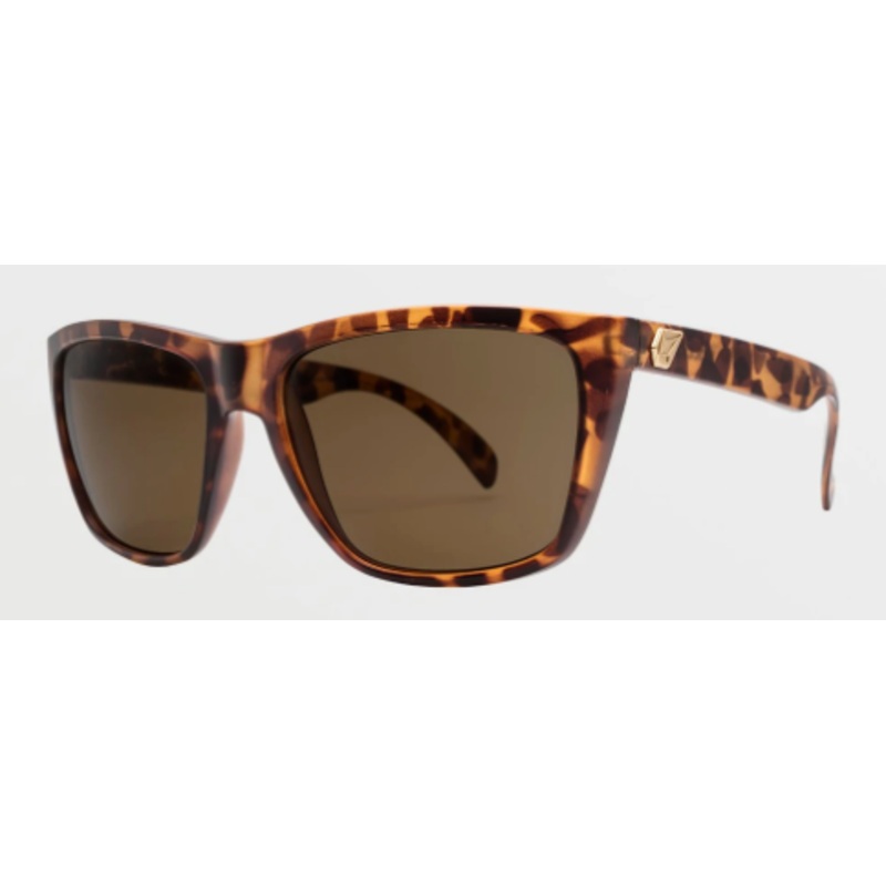 Volcom Plasm Sunglass in Matte Tort with a Bronze lens