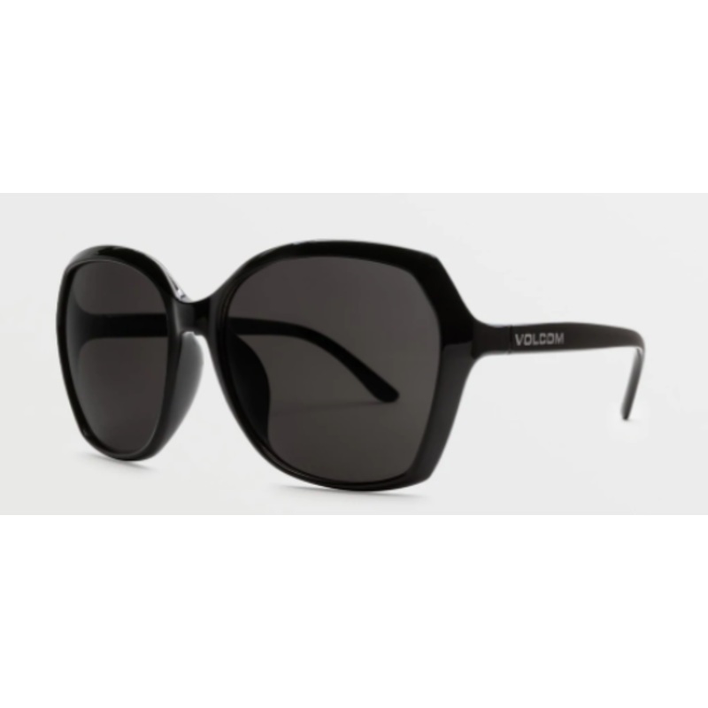 Volcom Psychic Sunglass in Gloss Black with a Gray lens