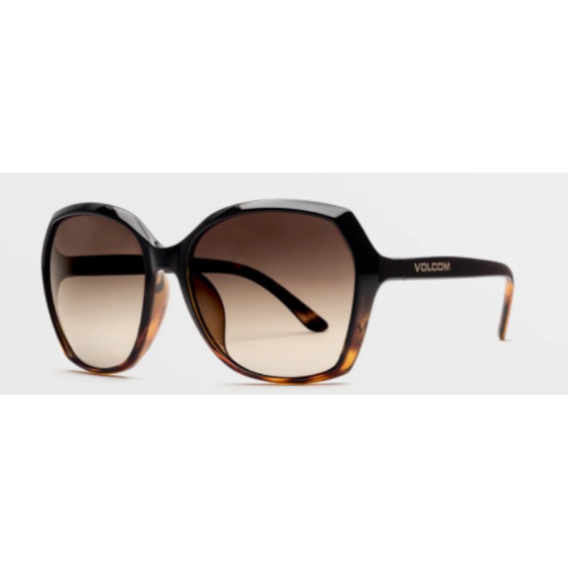 Volcom Psychic Sunglass in Gloss Darkside with a Bronze Fade Polarized lens
