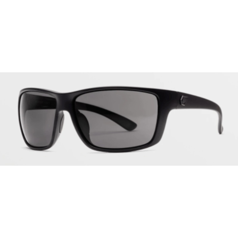 Volcom Roll Sunglass in Gloss Black with a Gray lens