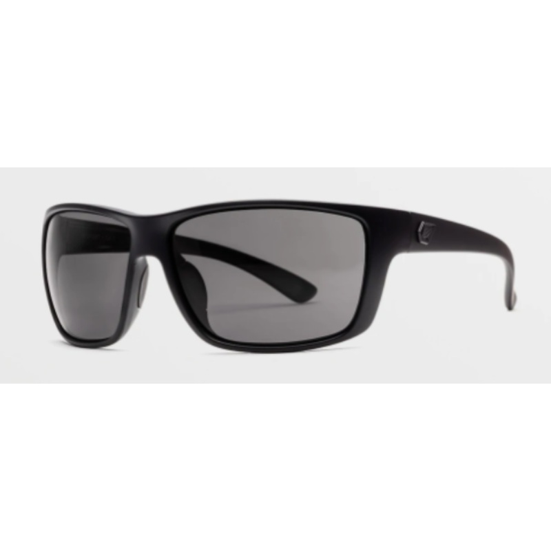 Volcom Roll Sunglass in Matte Black with a Gray Polarized lens