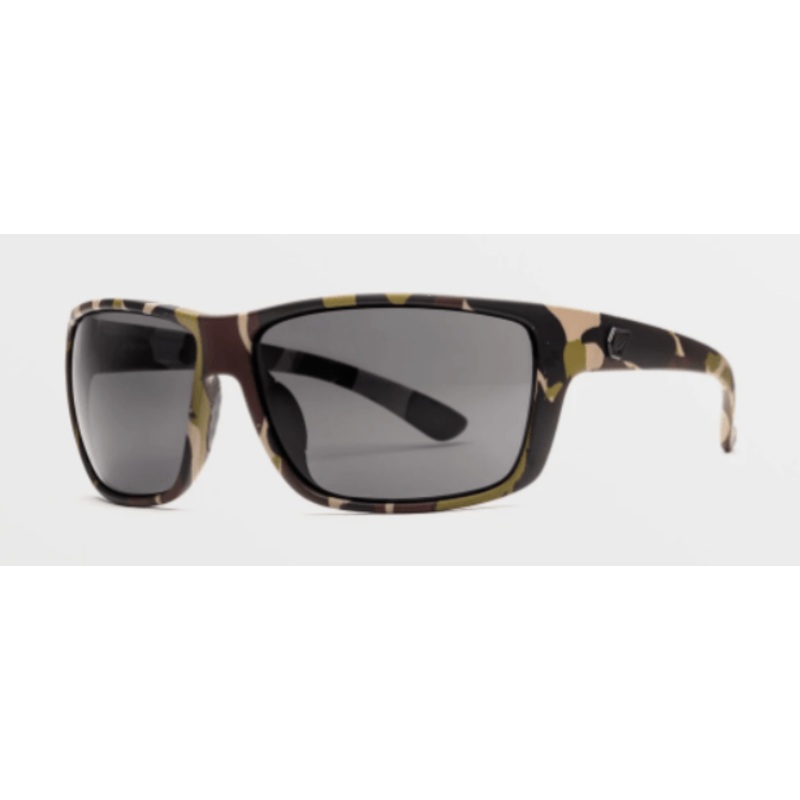 Volcom Roll Sunglass in Matte Camo with a Gray Polarized lens