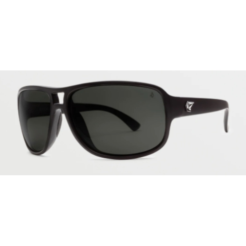 Volcom Stoke Sunglass in Matte Black with a Gray Polarized lens