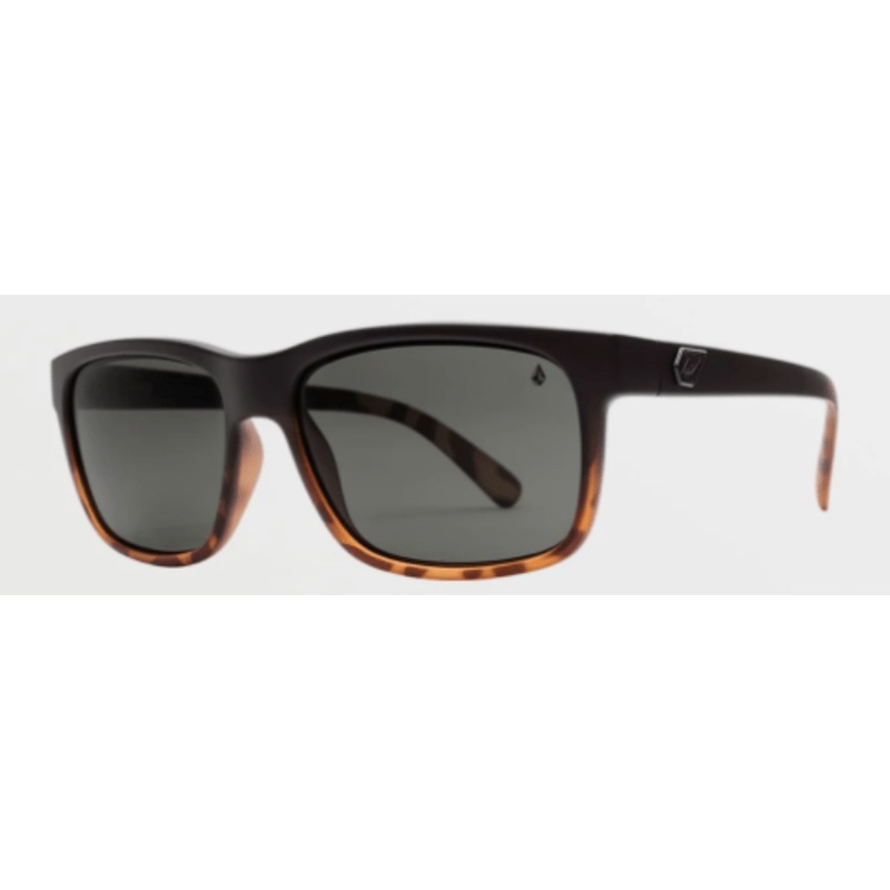 Volcom Wig Sunglass in Matte Darkside with a Gray Polarized lens