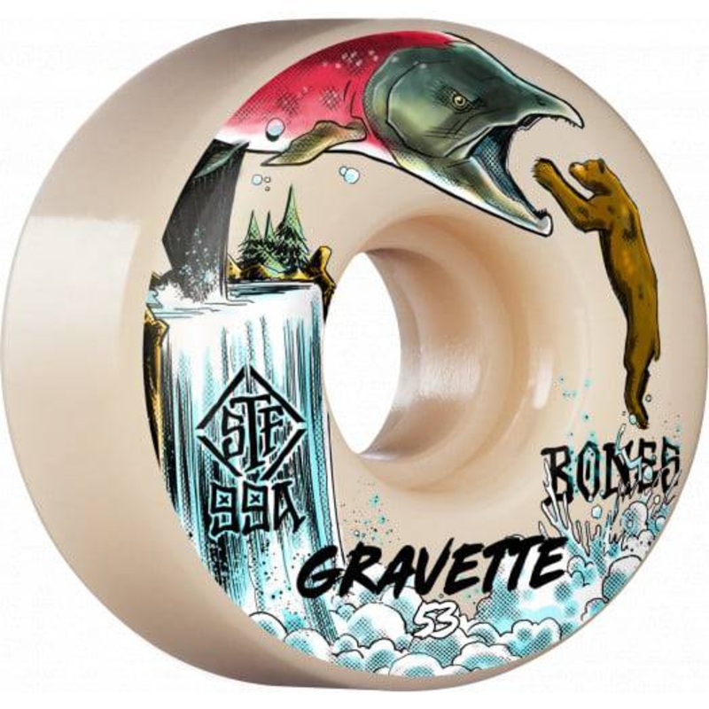 Bones Gravette Spawn V2 Locks Sidecut 99a Skate Wheel Street Tech Formula