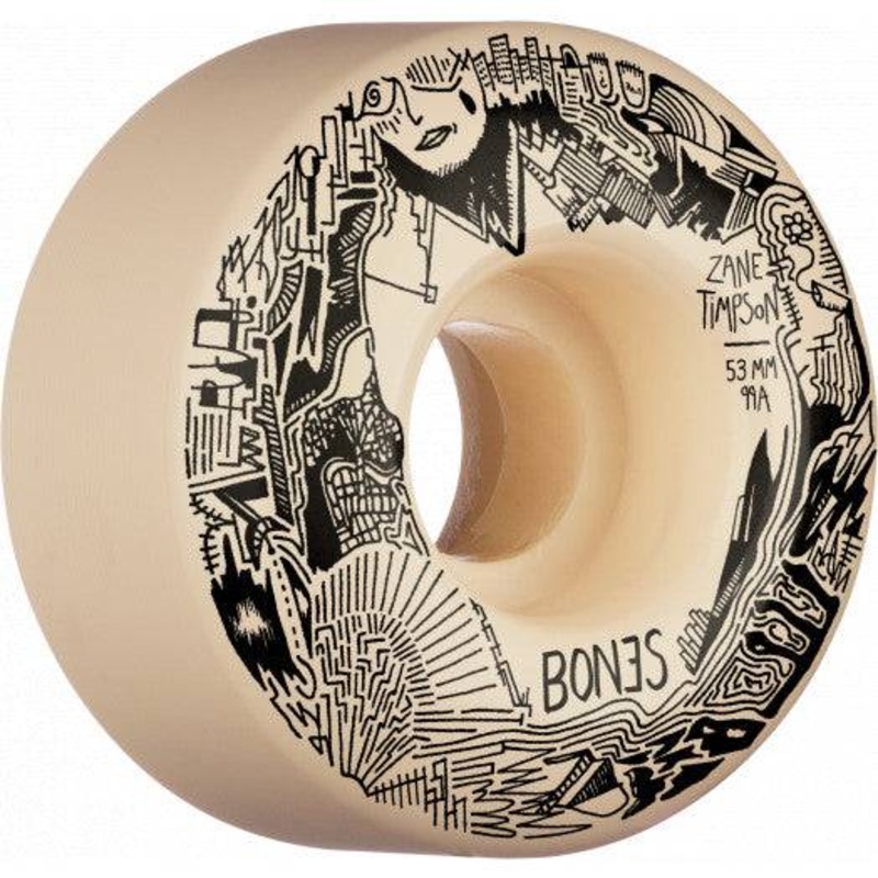 Bones Timpson Memorial V4 Wide Street Tech Formula Skate Wheels 99A