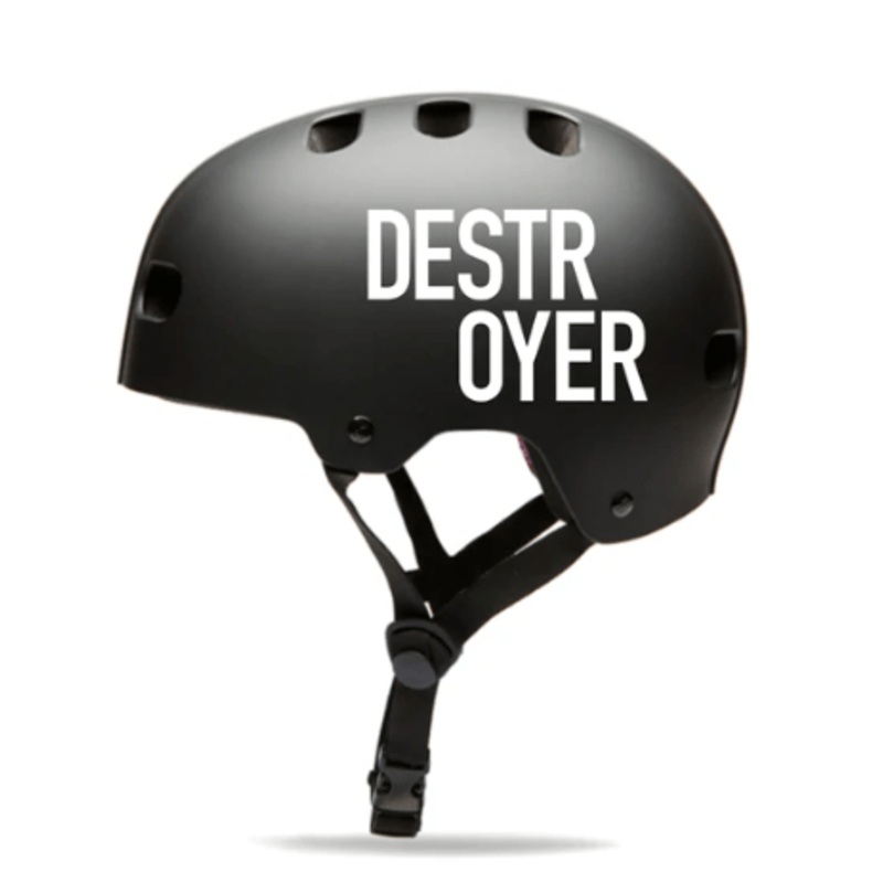 Destroyer DH1 Multi Impact Skate Helmet in EVA Black and White