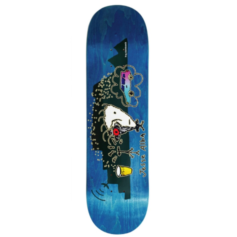 Frog Jesse Alba Red Eye Skateboard in Blue