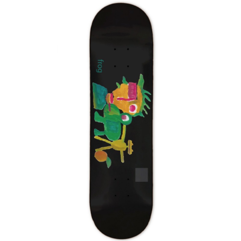 Frog My Painting Skateboard in Black