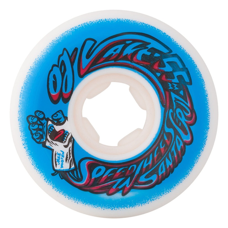 OJ Wooten Screaming Cast Elite White Blue Hardline Skate Wheels in 101a 55mm