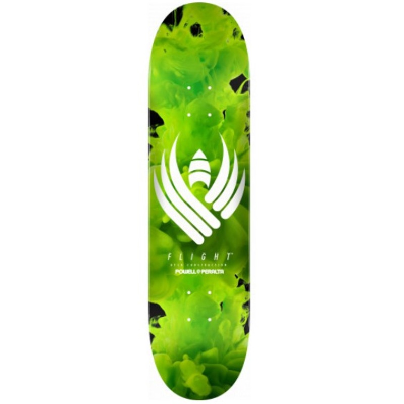 Powell Peralta Flight Color Burst Lime Skate Deck in 8.5''