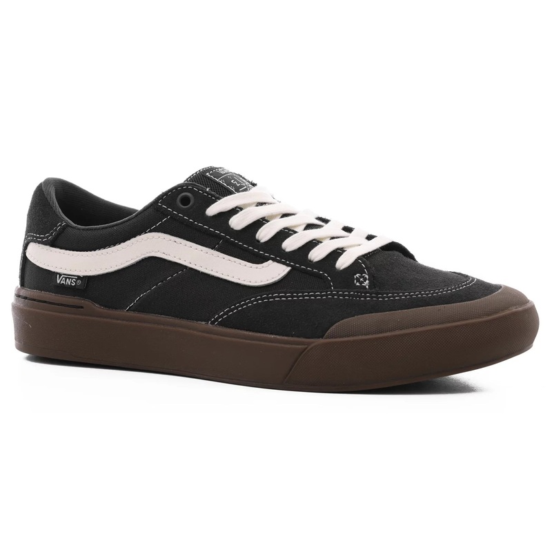 Vans Berle Skate Shoe in Raven and Dark Gum
