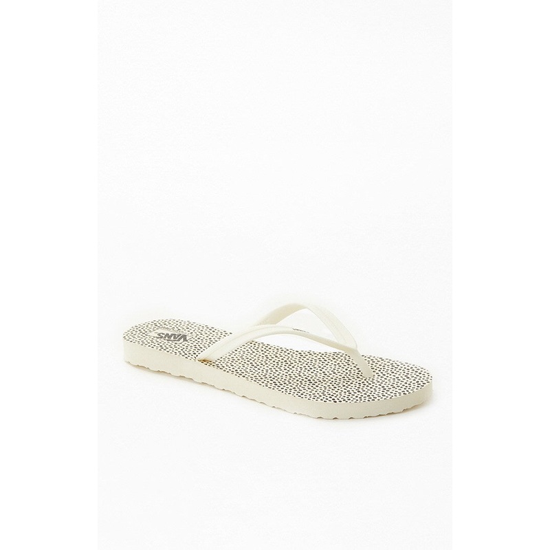 Vans Womens Makena Flip Flop in Animal and Marshmallow
