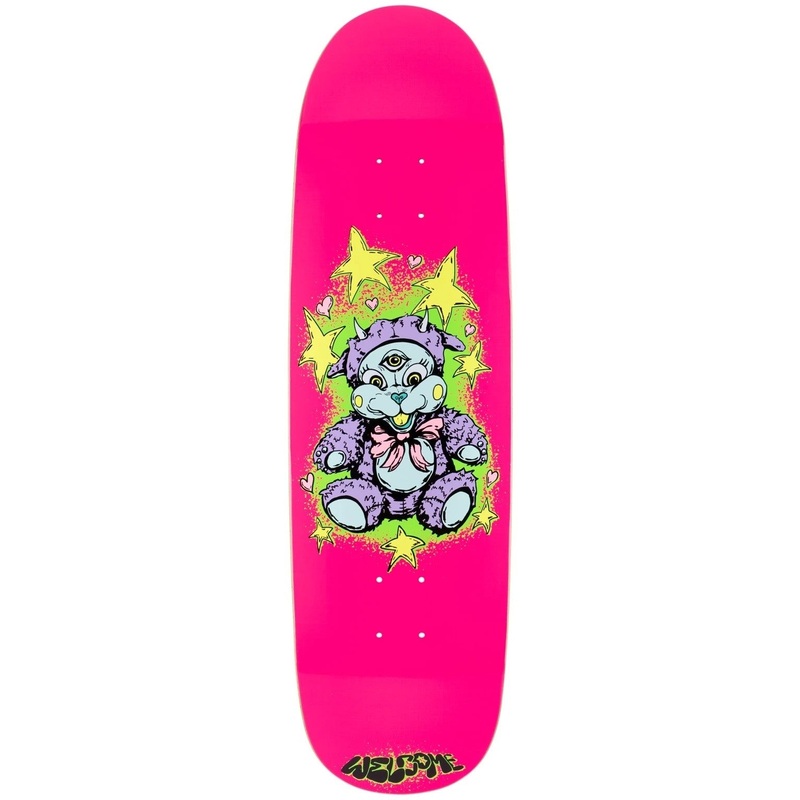 Welcome Lamby on Atheme Skateboard Deck in Hot Pink