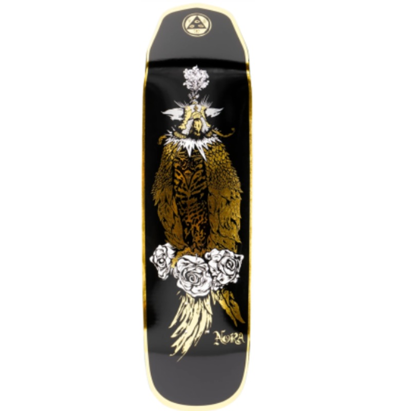 Welcome Peregrine on Wicked Queen Skateboard Deck in Gold Foil