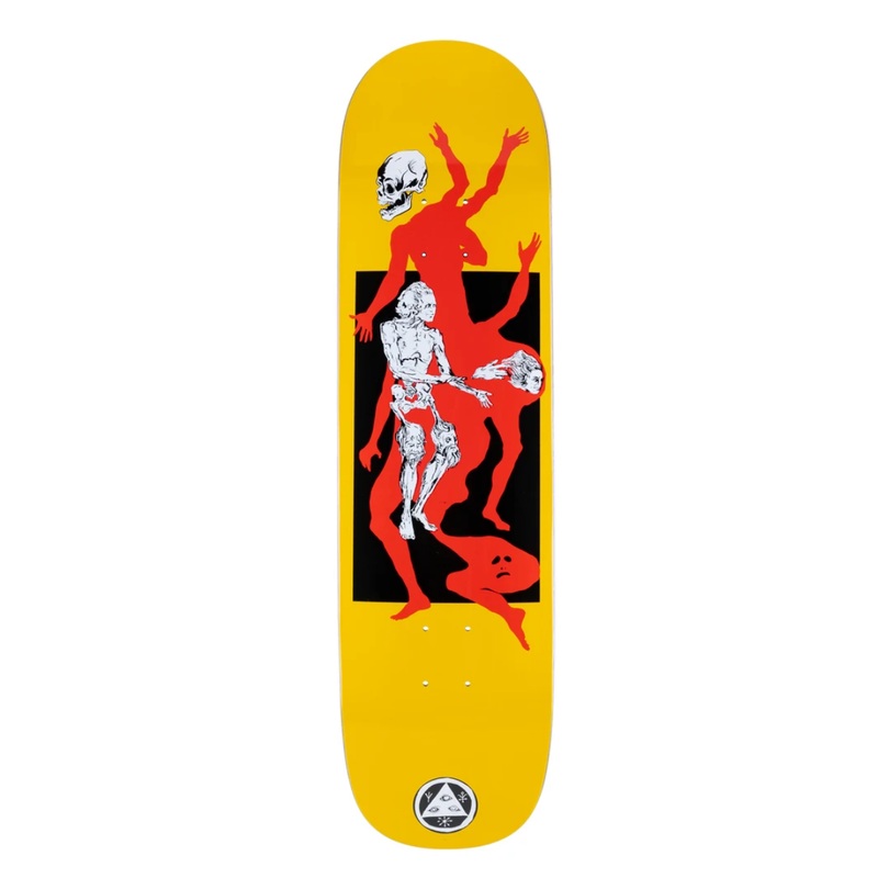 Welcome The Magician on Big Bunyip Skateboard Deck in Yellow