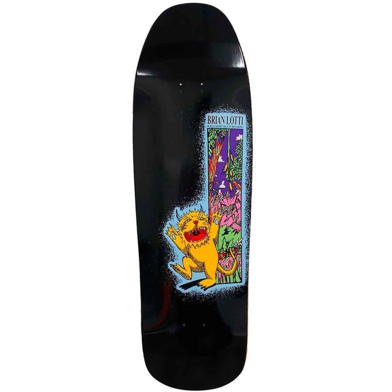 Welcome Wild Thing on Gaia Skateboard Deck in Black