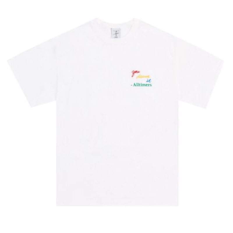 Alltimers You Deserve It Embroidered Tee in White