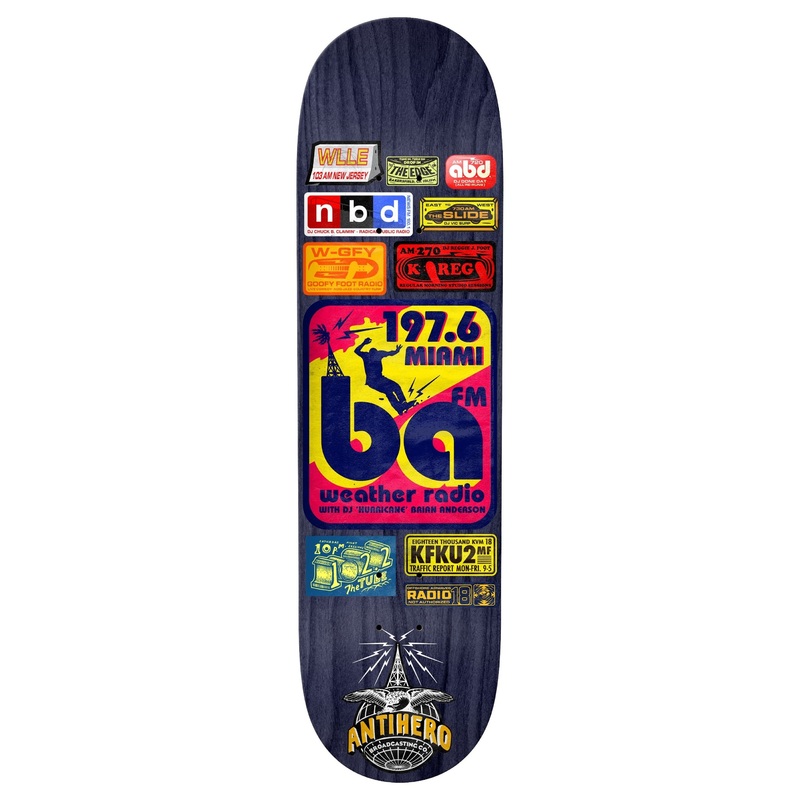 Antihero Brian Anderson Broadcasting Skateboard Deck 8.62"