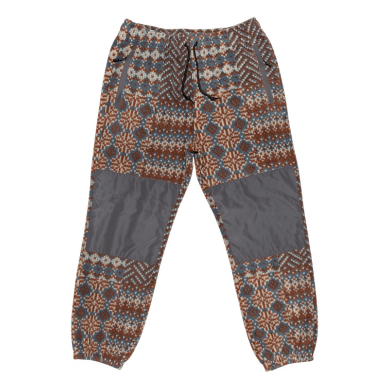Autumn Bask Fleece Pants In Fair Isle Patchwork