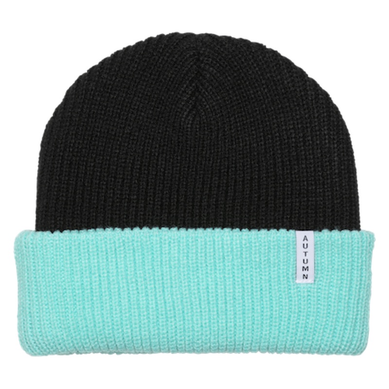 Autumn Blocked Youth Beanie In Black
