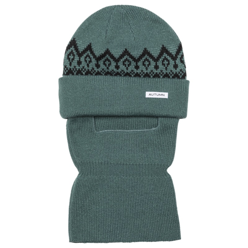Autumn Mask Beanie In Work Green