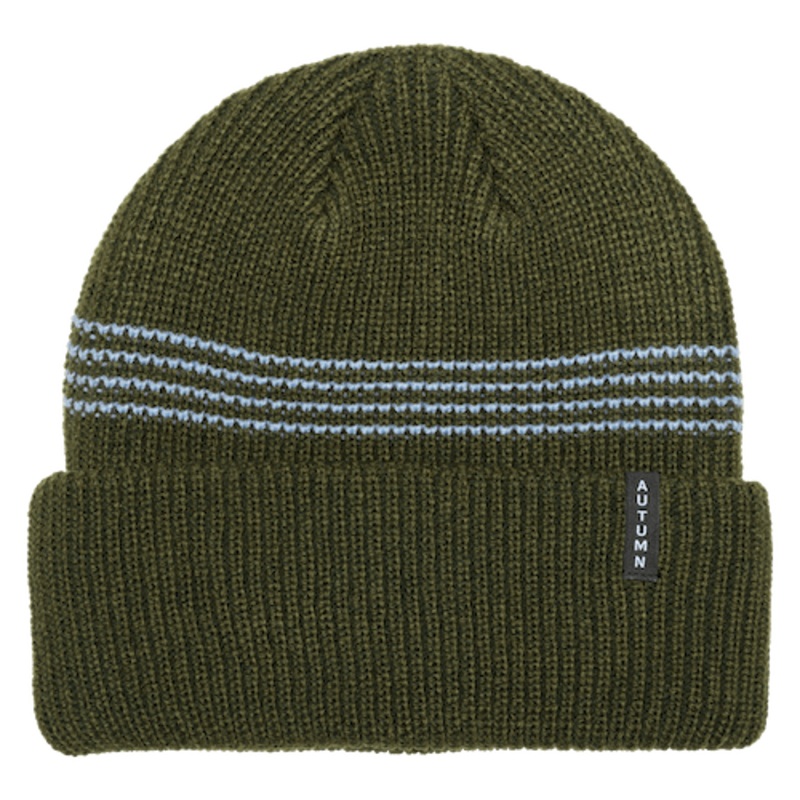 Autumn Mini Stripe In Beanie Army Green