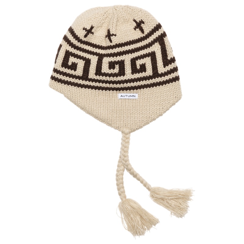 Autumn Niseko Ear Flap Beanie In Natural