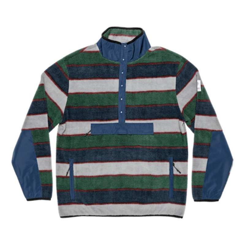 Autumn Orb Half Snap Fleece In Prep Stripe
