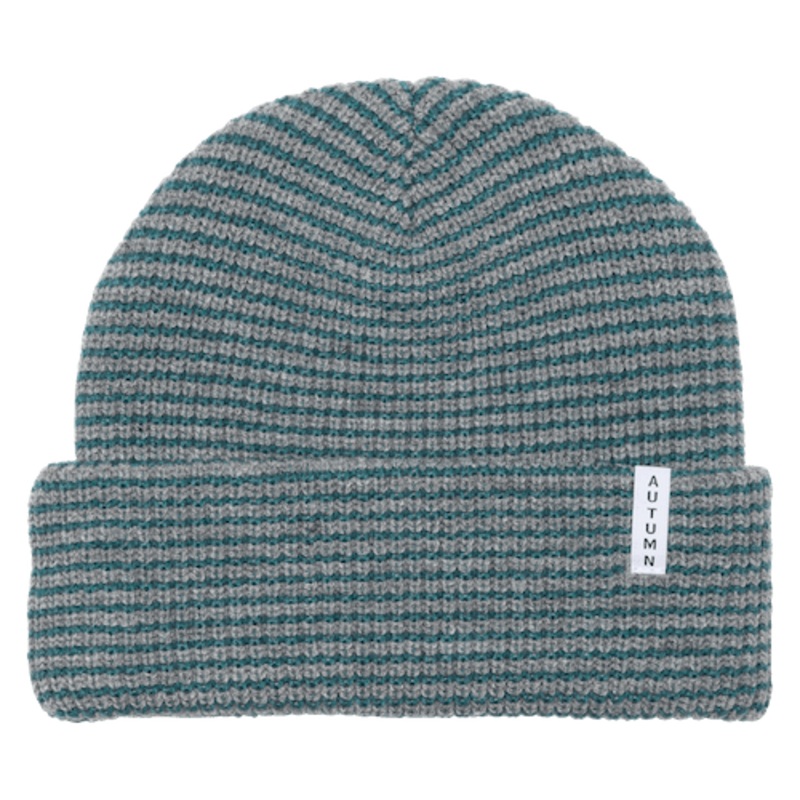 Autumn Stripe Youth Beanie In Grey