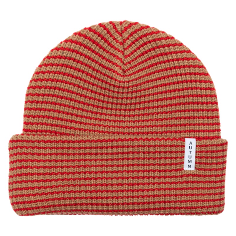 Autumn Stripe Youth Beanie In Sandstone