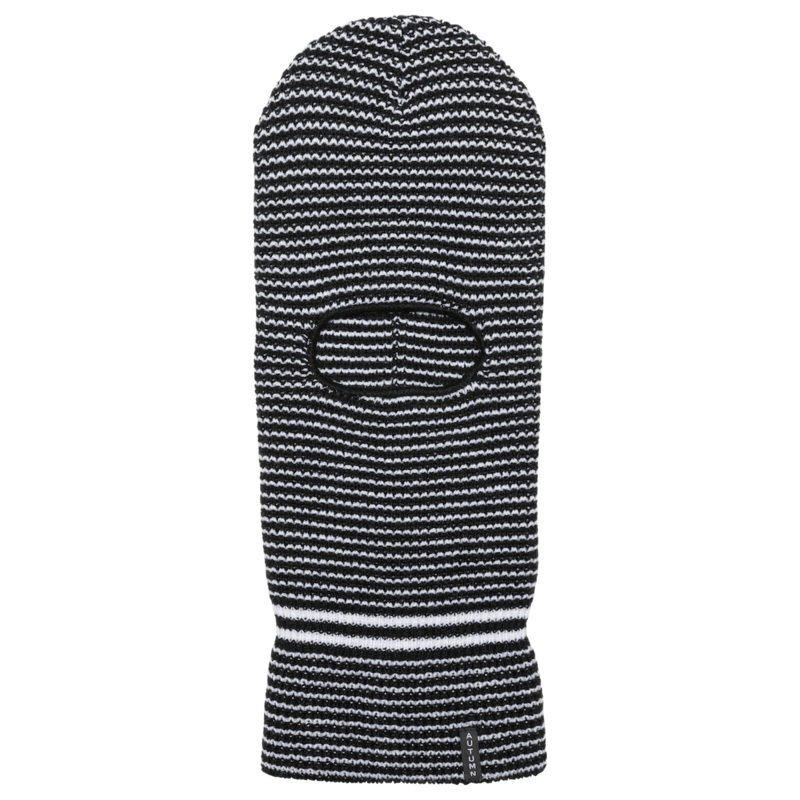 Autumn Striped Balaclava In Black