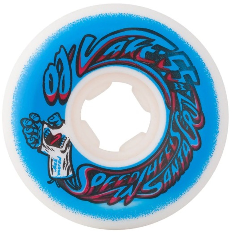 OJ Wheels Wooten Screaming Cast Elite Skate Wheel in White and Blue Hardline in 101A