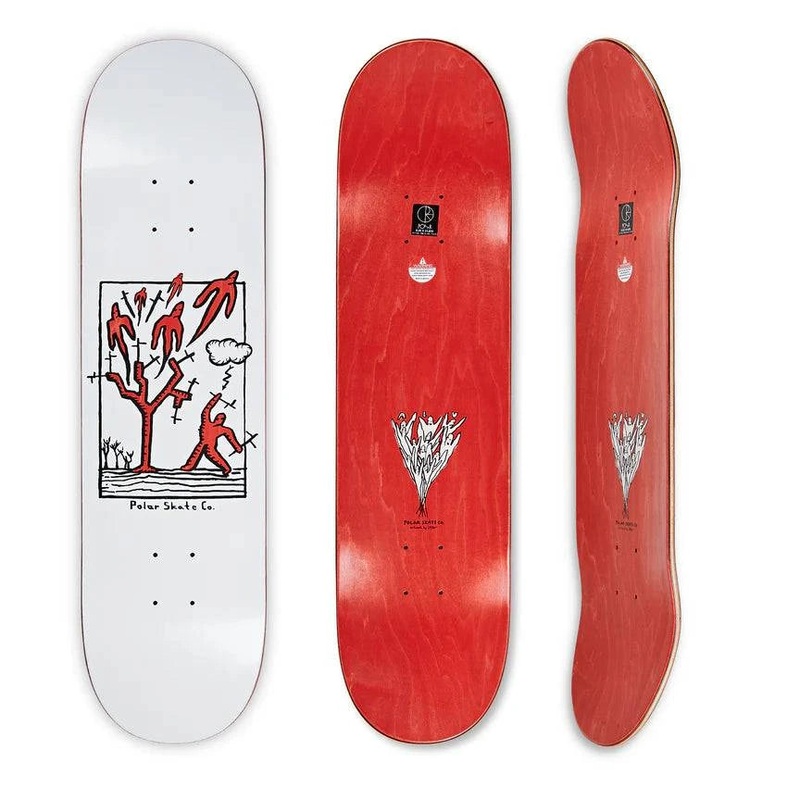 Polar Heaven Skate Deck in white in 8.25"