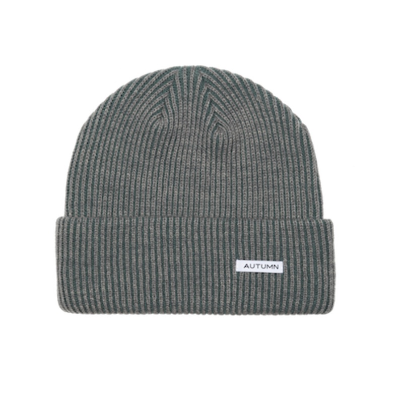 Autumn Cord Beanie In Grey