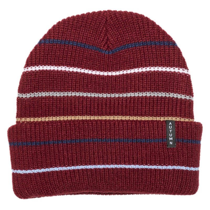 Autumn Multi Stripe In Beanie Burgundy