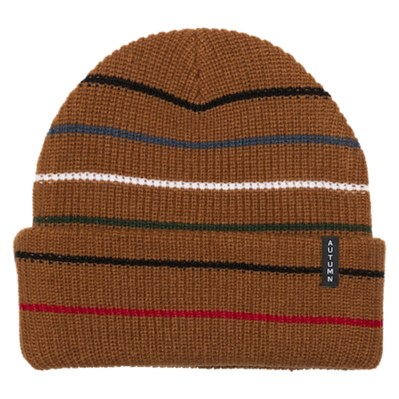 Autumn Multi Stripe In Beanie Work Brown