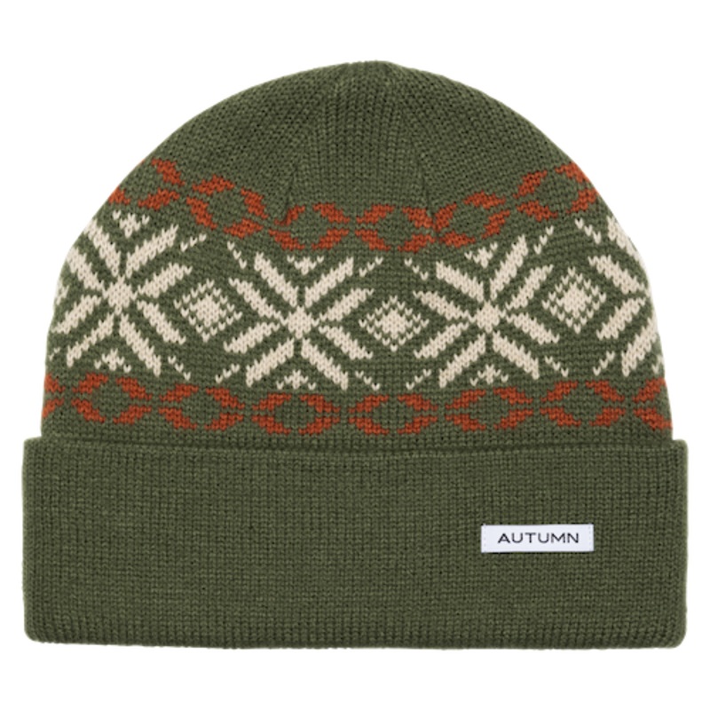 Autumn Roots Beanie In Army Green
