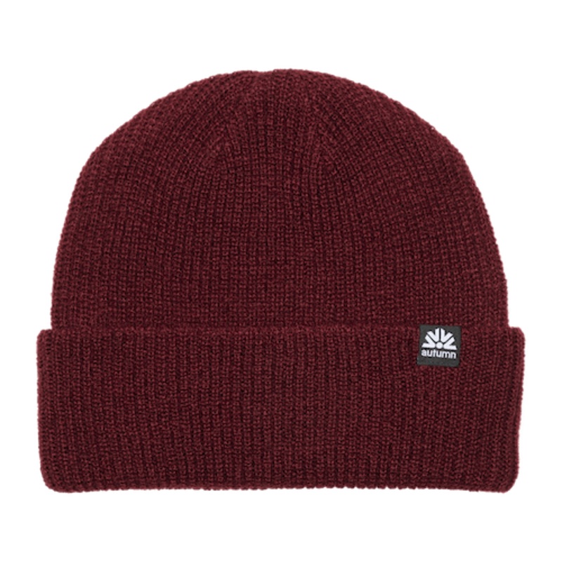 Autumn Simple Beanie In Burgundy