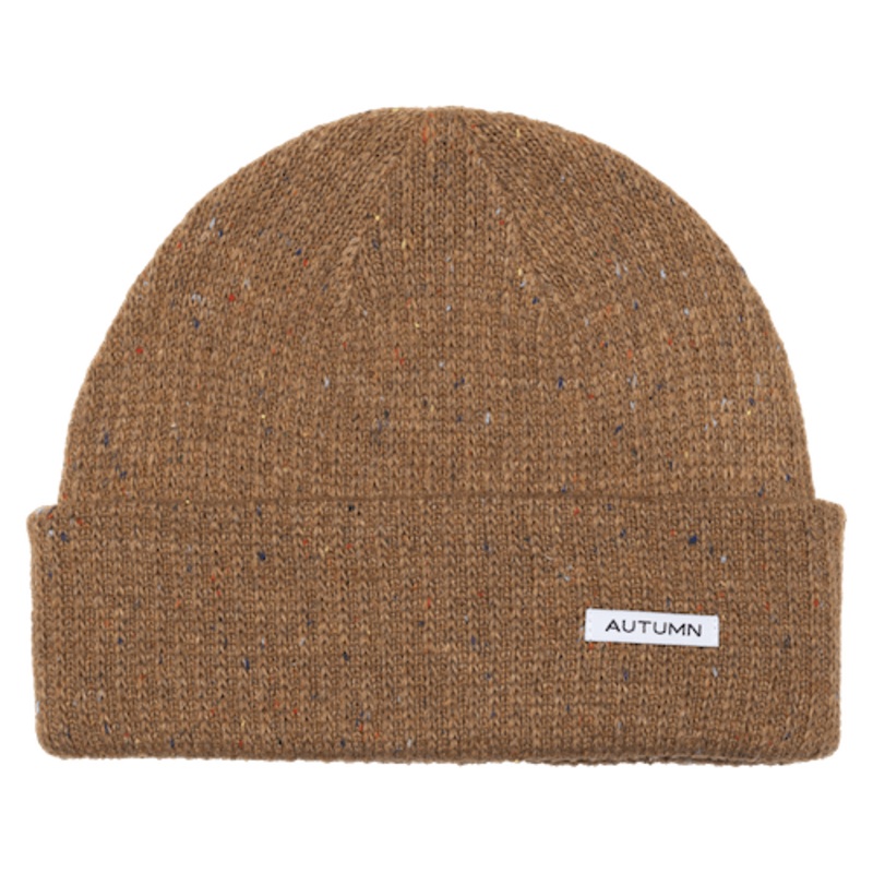 Autumn Speckled Beanie In Work Brown