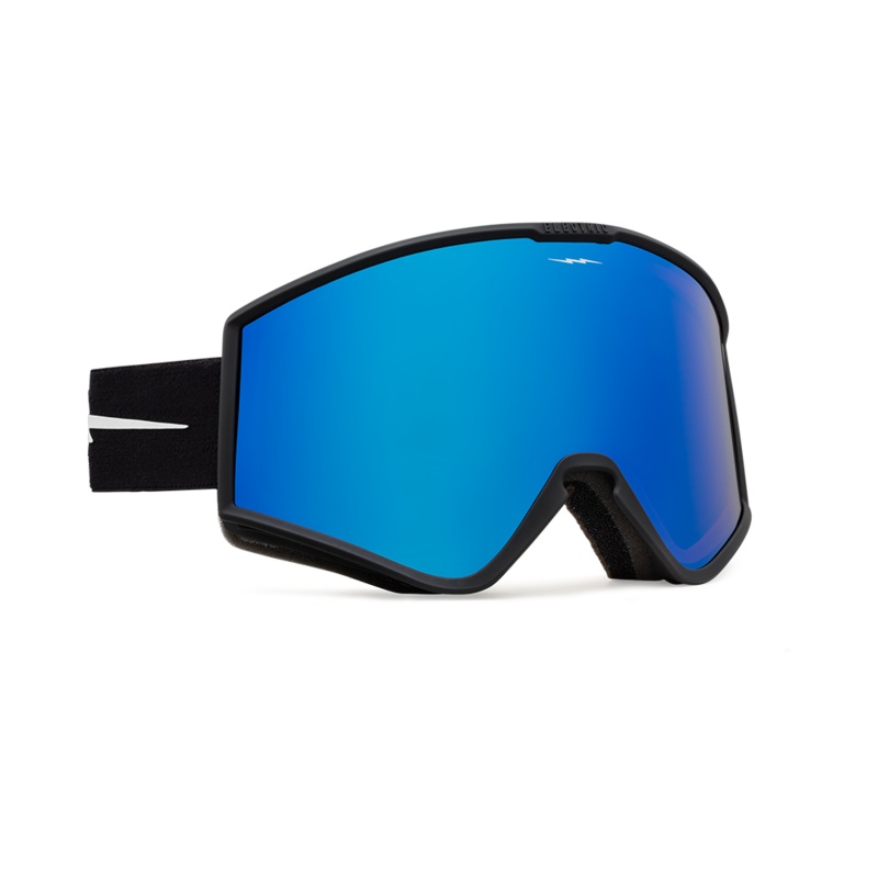 Electric Kleveland Snow Goggle in the Matte Black Frames with a Blue Chrome Lens and a Yellow Bonus Lens 2023