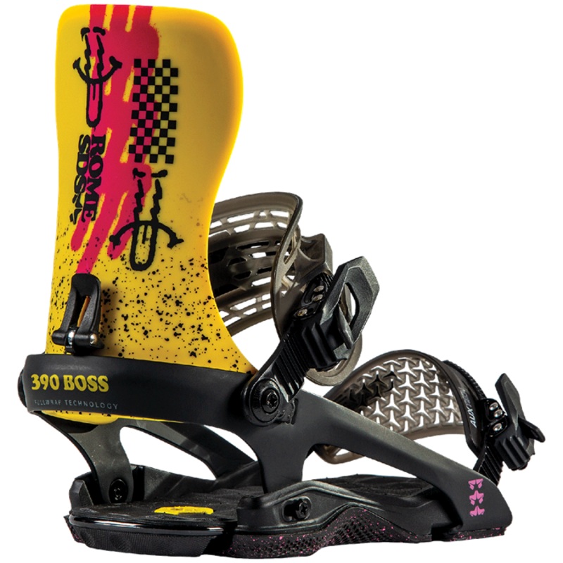Rome 390 Boss Snowboard Bindings in in Yellow 2023