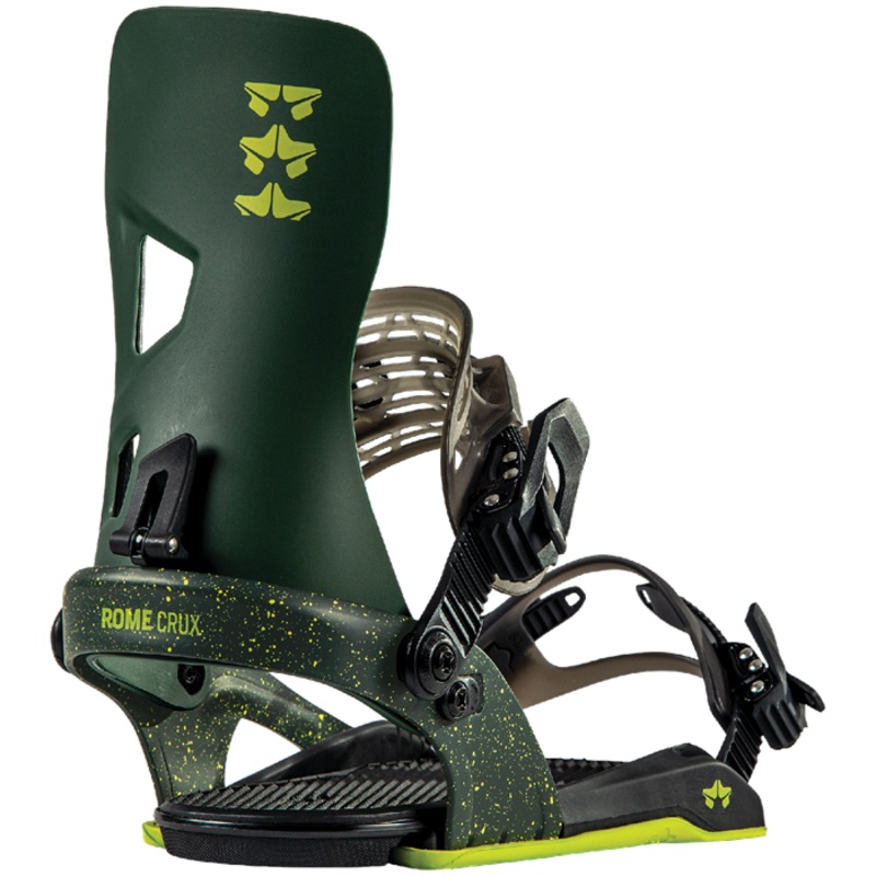 Rome Crux Snowboard Bindings in in Green 2023