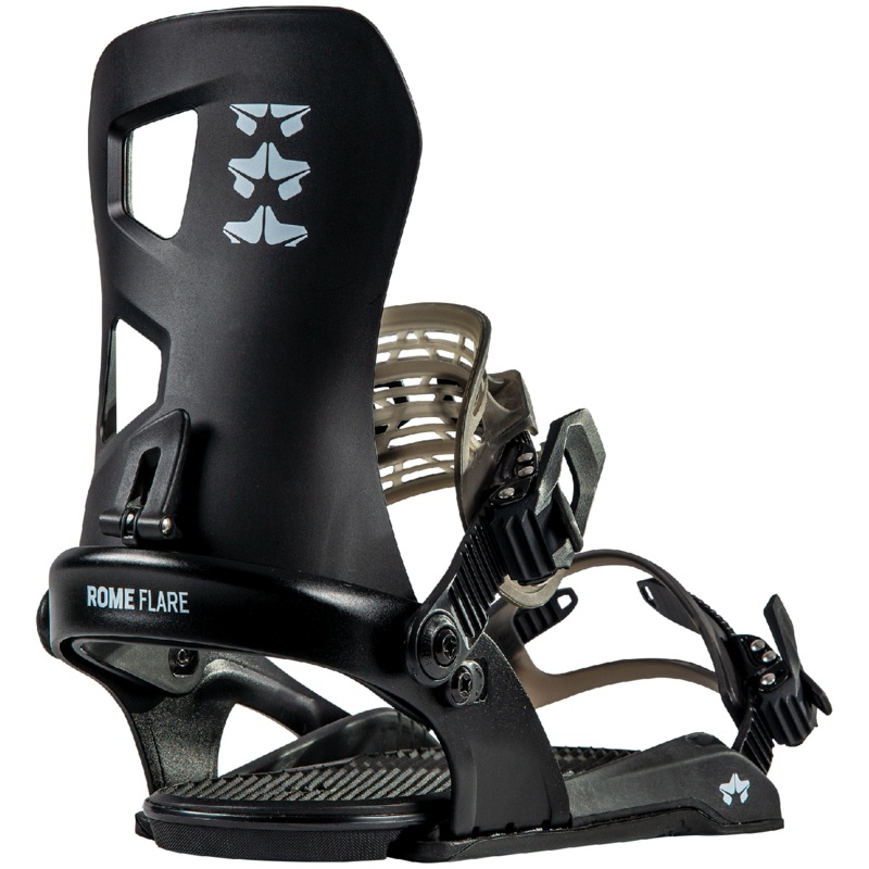 Rome Flare Womens Snowboard Bindings in in Black 2023